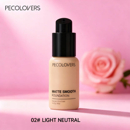 Matte Finish Liquid Foundation - Oil-Control, Waterproof, Full Coverage Concealer for All Skin Tones
