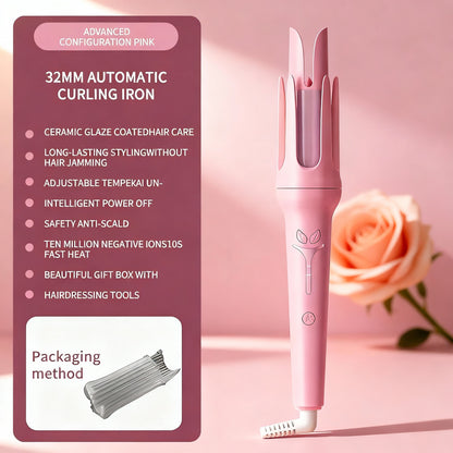 Automatic Curling Iron 32 Mm Big Roll Anion Ceramic Hair Curler 4-Speed Adjustable Fast Heating Fashion Styling Tools