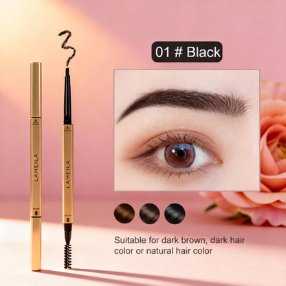 5 Colors with Brush Double Head Eyebrow Pencil Waterproof Smooth Eyebrow Stick Sweatproof Eyebrow Gel Tattoo Pencil Cosmetics