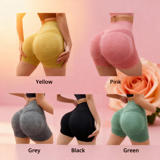 Seamless Yoga Shorts High Waist Workout Fitness Lift Peach Butt Fitness Tights Gym Running Body Shaper Pants Casual Sportswear