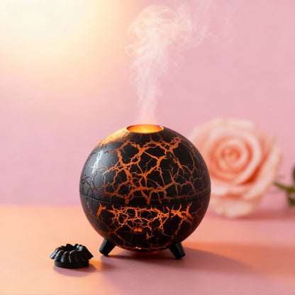 New Creative Ultrasonic Planet Aromatherapy Air Humidifier 200ML USB Spray Fragrance Essential Oil Diffuser Colorful Crack Flame