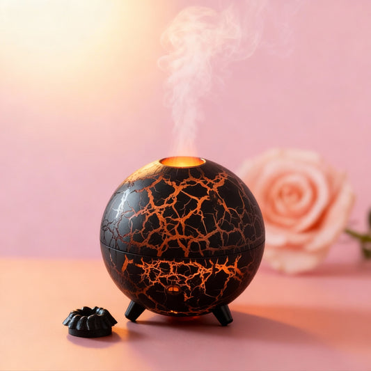 New Creative Ultrasonic Planet Aromatherapy Air Humidifier 200ML USB Spray Fragrance Essential Oil Diffuser Colorful Crack Flame