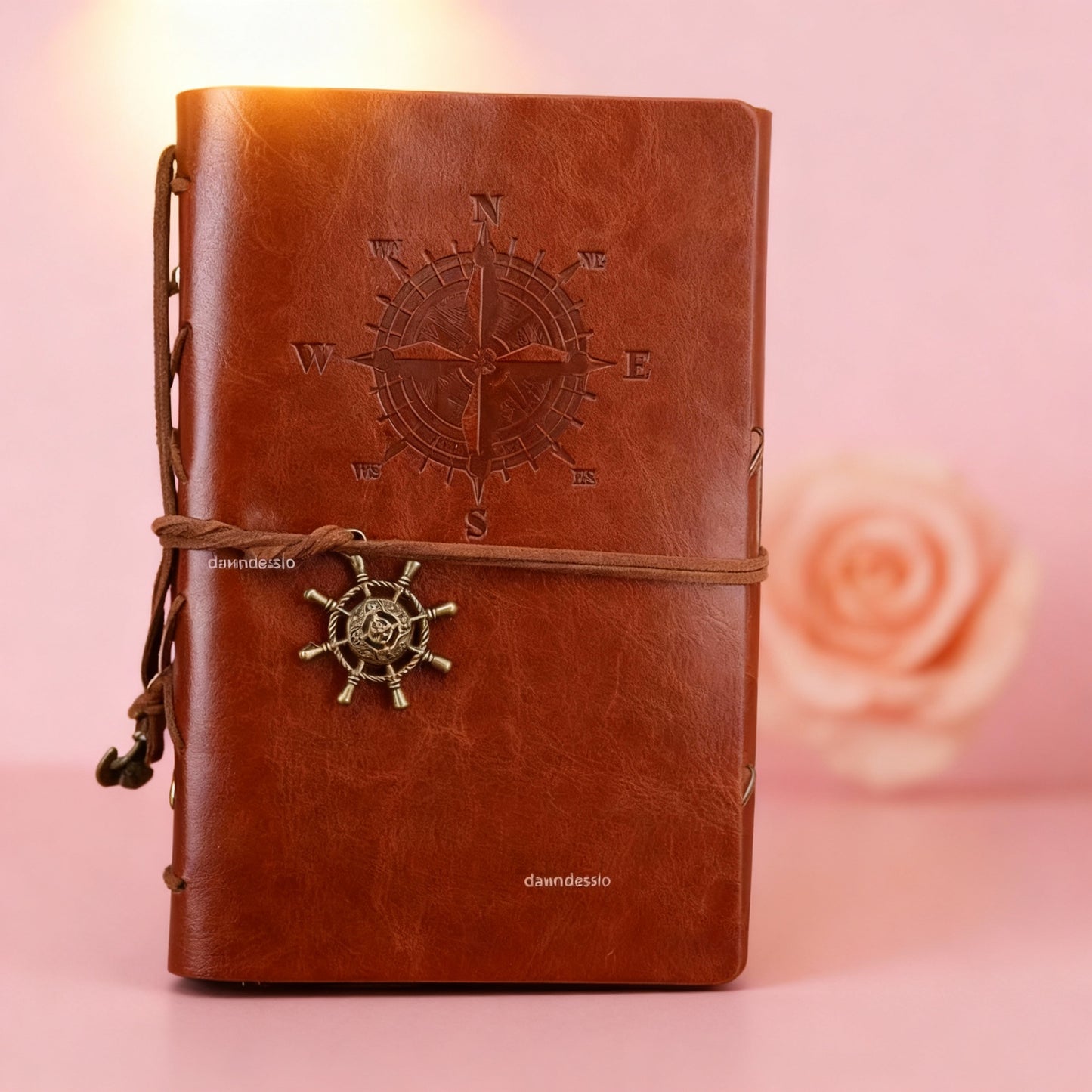 Retro Spiral Notebook Diary Notepad Vintage Pirate Anchors PU Leather Note Book Replaceable Stationery Gift Traveler Journal