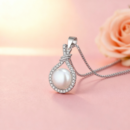 925 Sterling Silver Pearl Pendant Necklace for Women Novel Design Bridal Wedding Accessories Party Gift Hot Trendy Jewelry