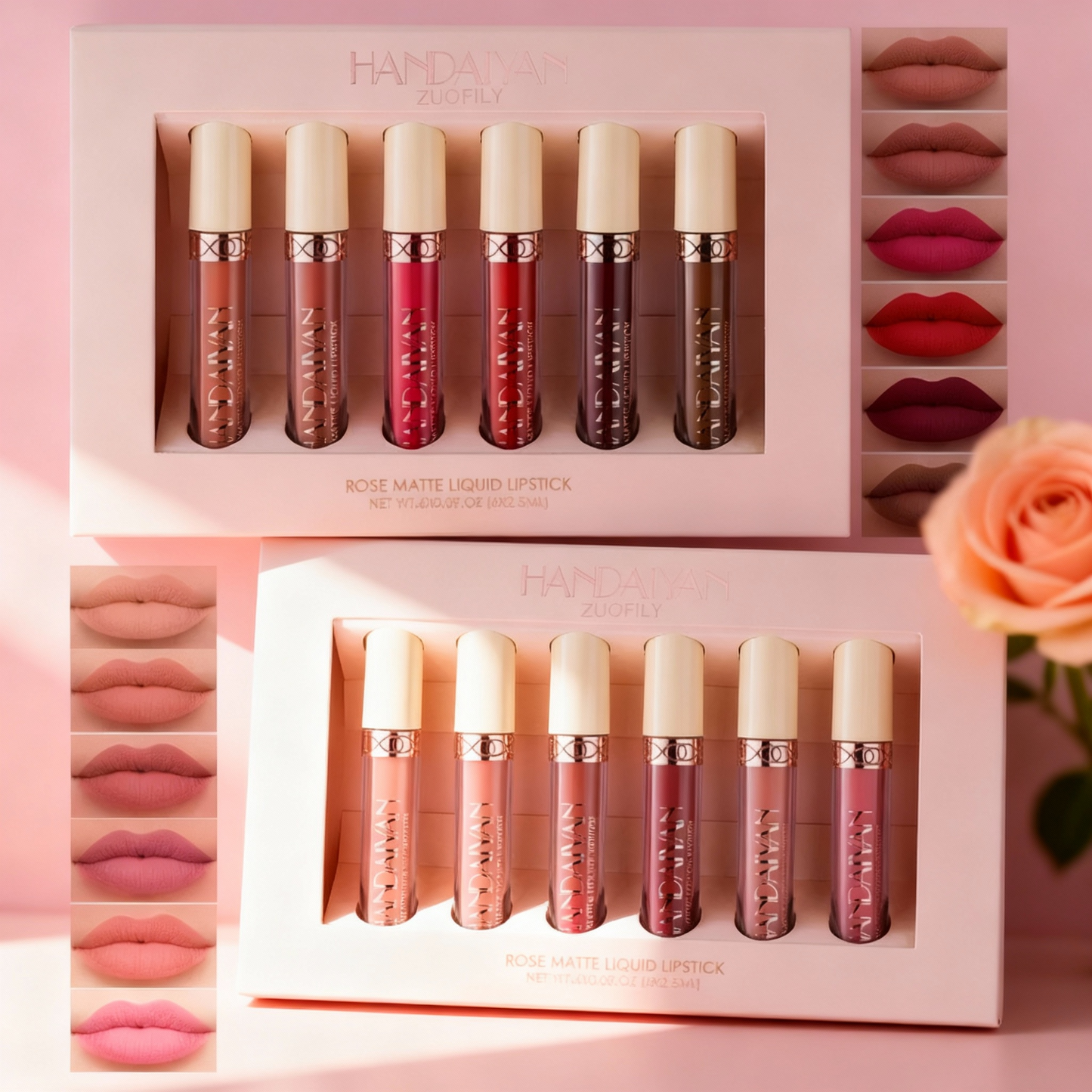 Gift 6Pc/Set Matte Velvet Lip Gloss Waterproof Long-Lasting Liquid Lipstick Cosmetic Beauty Keep 24 Hours Makeup
