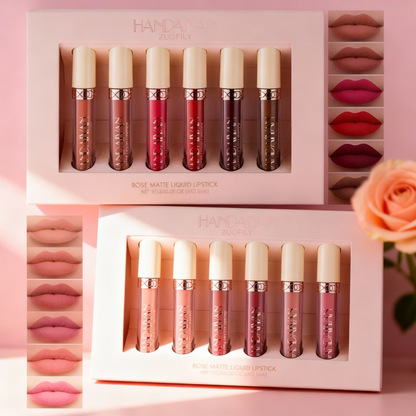 Gift 6Pc/Set Matte Velvet Lip Gloss Waterproof Long-Lasting Liquid Lipstick Cosmetic Beauty Keep 24 Hours Makeup