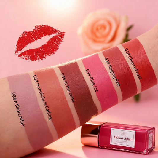 2-Piece Matte Liquid Lipstick Gift Set - Waterproof and Transfer-Proof, 24-Hour Color Payoff, Perfect for Dates and Weddings