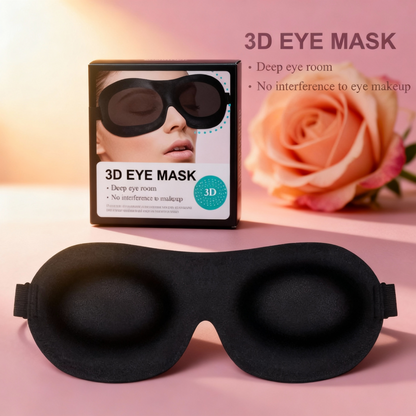 3D Contoured Sleep Mask 100% Light Blocking Eye Mask Ultra-Soft Skin-Friendly Material Breathable Eye Cover for Rest Travel Yoga
