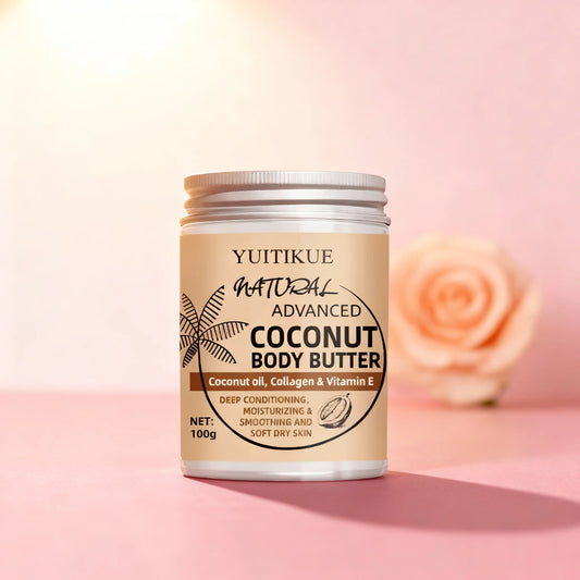 100G Coconut Body Cream - Suitable for Everyone, Firms and Moisturizes the Skin, Locks in Moisture, Leaves the Skin Soft, Refine