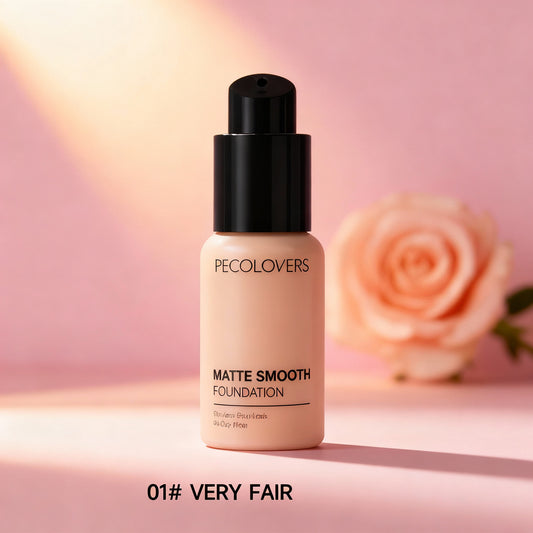 Matte Finish Liquid Foundation - Oil-Control, Waterproof, Full Coverage Concealer for All Skin Tones