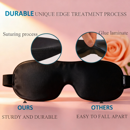 3D Contoured Sleep Mask 100% Light Blocking Eye Mask Ultra-Soft Skin-Friendly Material Breathable Eye Cover for Rest Travel Yoga
