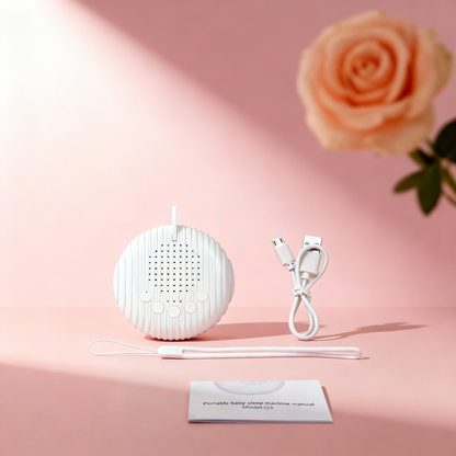White Noise Sound Machine Portable Baby Sleep Machine 10 Soothing Sounds Volume Adjustable Built-In Rechargeable Battery USB