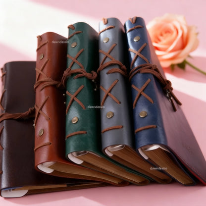 Retro Spiral Notebook Diary Notepad Vintage Pirate Anchors PU Leather Note Book Replaceable Stationery Gift Traveler Journal