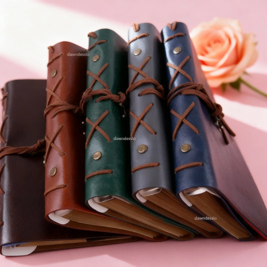 Retro Spiral Notebook Diary Notepad Vintage Pirate Anchors PU Leather Note Book Replaceable Stationery Gift Traveler Journal