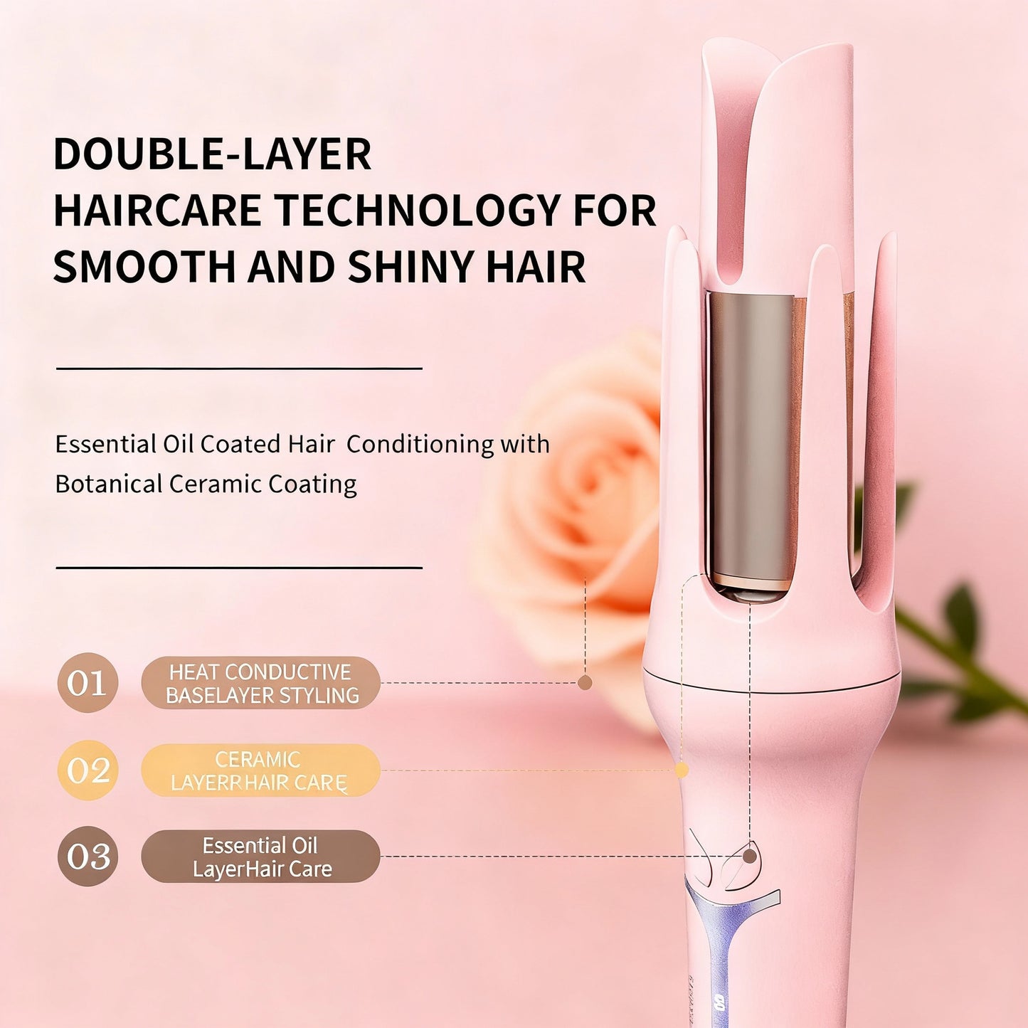 Automatic Curling Iron 32 Mm Big Roll Anion Ceramic Hair Curler 4-Speed Adjustable Fast Heating Fashion Styling Tools