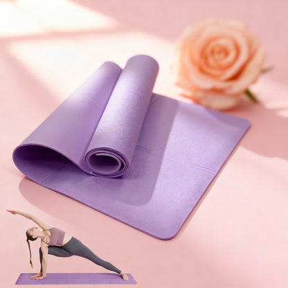 Yoga Mat Pilates Fitness Mat 3/4/6Mm Thickness Non Slip Yoga Cushion Travel Fitness Exercise Pad for Women Home Gym Floor Workout