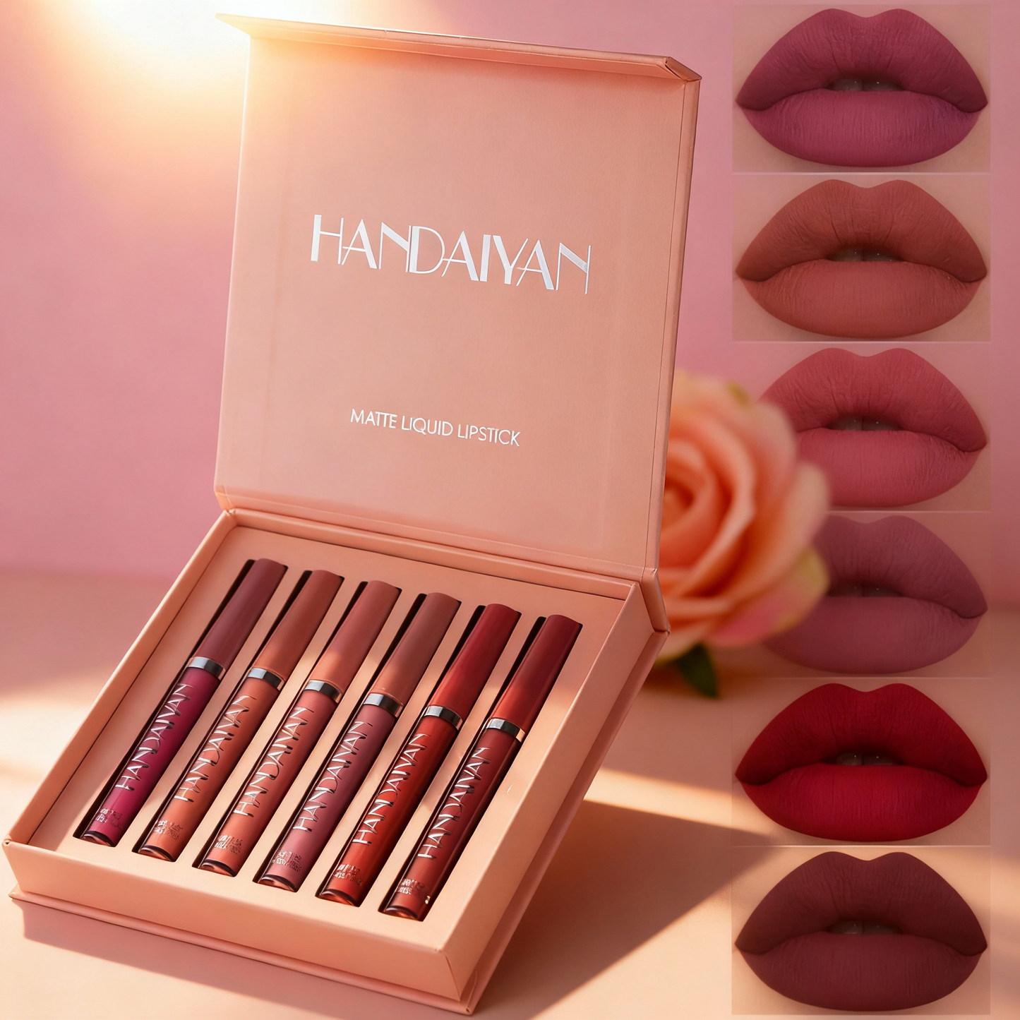 Gift 6Pc/Set Matte Velvet Lip Gloss Waterproof Long-Lasting Liquid Lipstick Cosmetic Beauty Keep 24 Hours Makeup