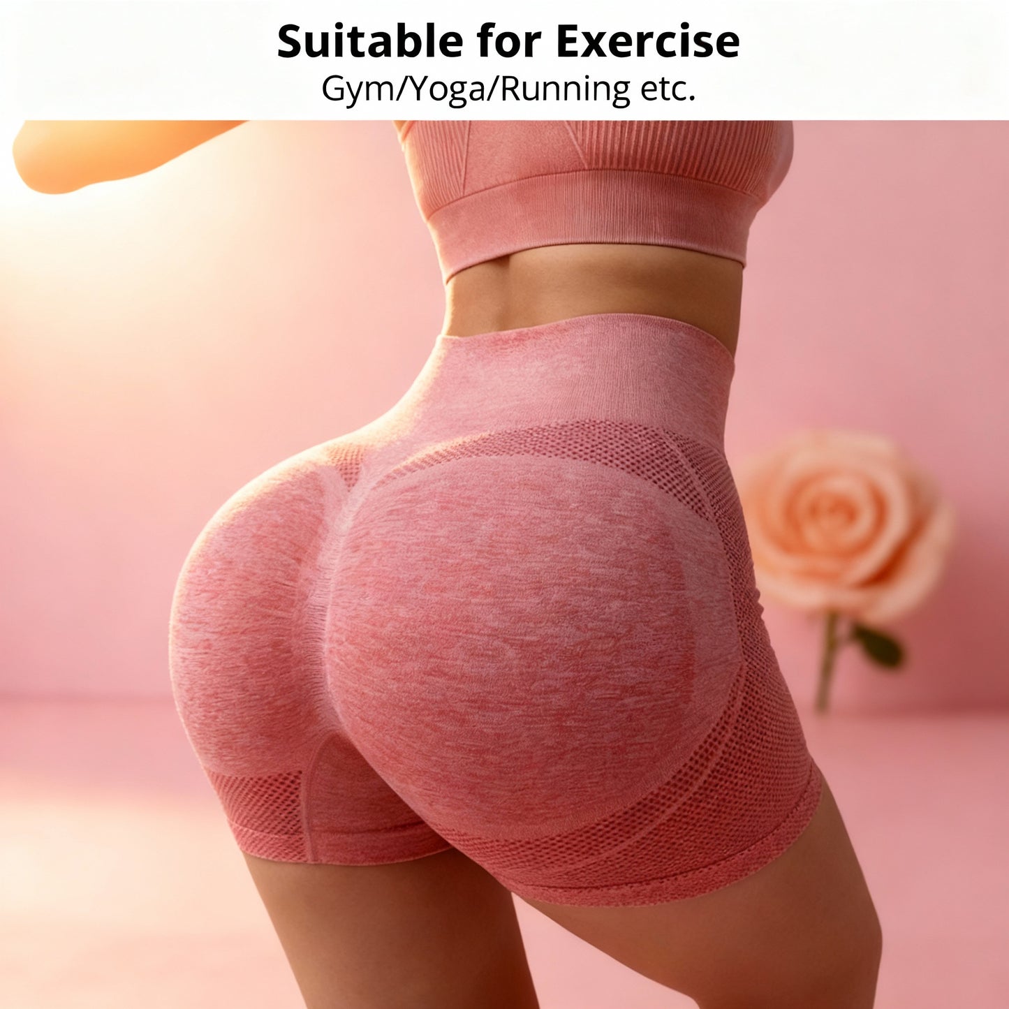 Seamless Yoga Shorts High Waist Workout Fitness Lift Peach Butt Fitness Tights Gym Running Body Shaper Pants Casual Sportswear