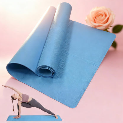 Yoga Mat Pilates Fitness Mat 3/4/6Mm Thickness Non Slip Yoga Cushion Travel Fitness Exercise Pad for Women Home Gym Floor Workout