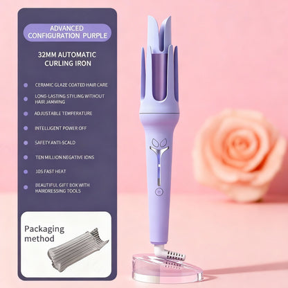 Automatic Curling Iron 32 Mm Big Roll Anion Ceramic Hair Curler 4-Speed Adjustable Fast Heating Fashion Styling Tools