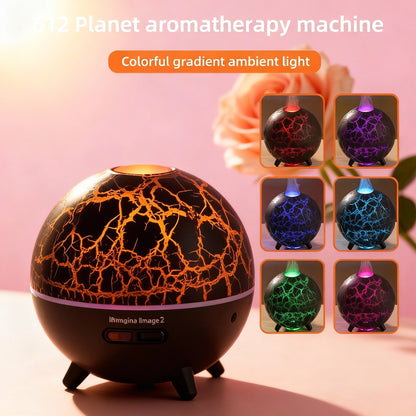 New Creative Ultrasonic Planet Aromatherapy Air Humidifier 200ML USB Spray Fragrance Essential Oil Diffuser Colorful Crack Flame