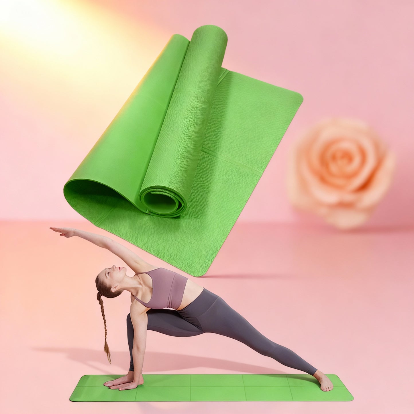 Yoga Mat Pilates Fitness Mat 3/4/6Mm Thickness Non Slip Yoga Cushion Travel Fitness Exercise Pad for Women Home Gym Floor Workout