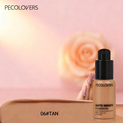 Matte Finish Liquid Foundation - Oil-Control, Waterproof, Full Coverage Concealer for All Skin Tones
