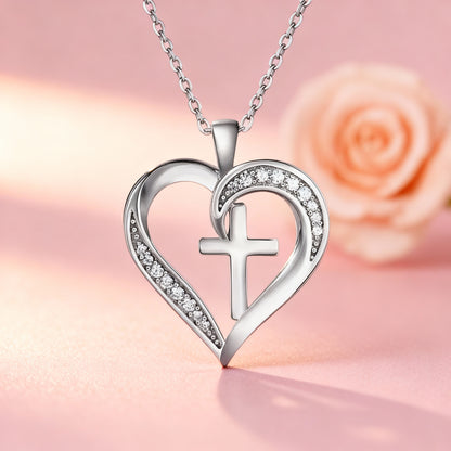 New Mother'S Day Women Necklace Love Green Cubic Zirconia Letter "I You" Exquisite Anniversary Gift Mom Fashion Jewelry