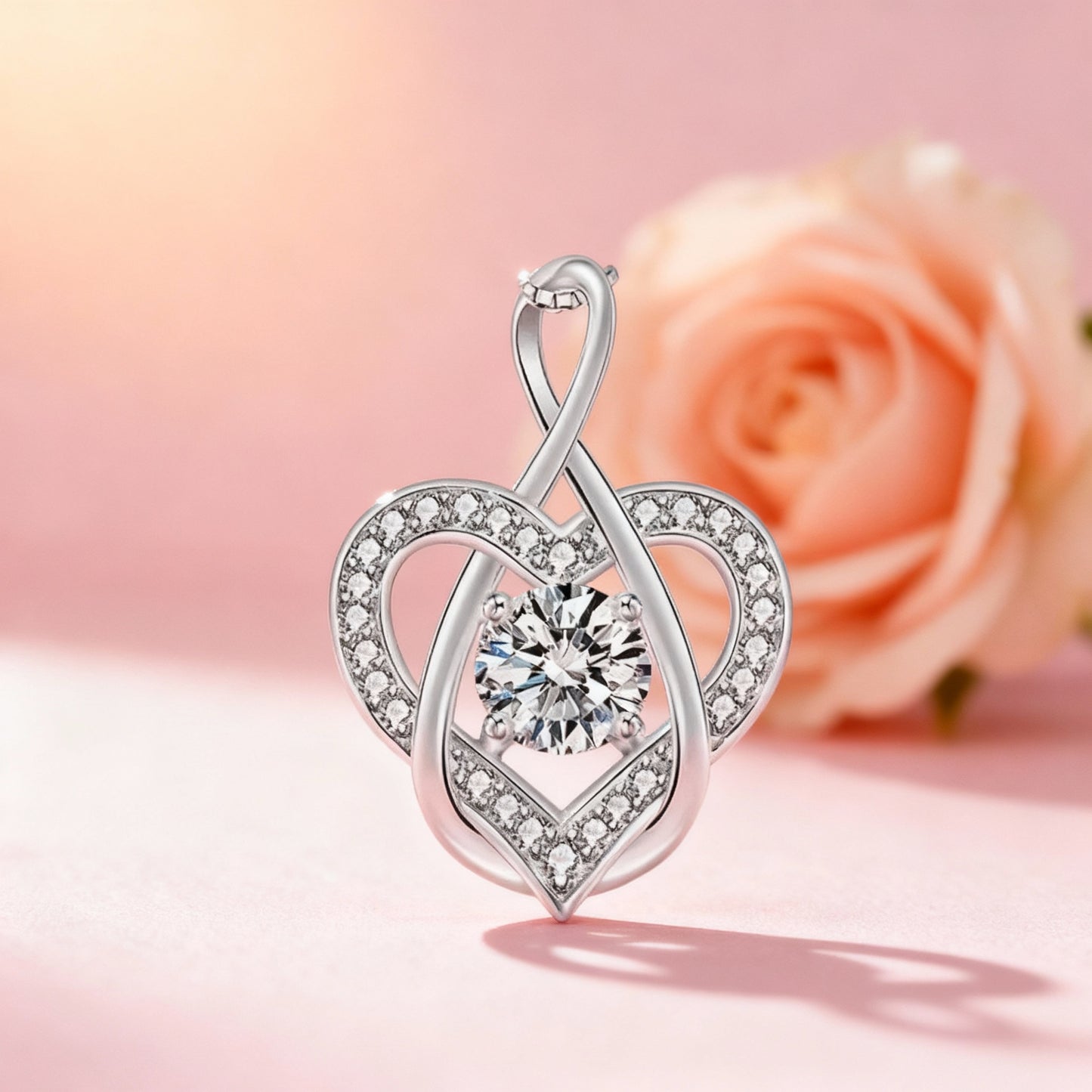 New Mother'S Day Women Necklace Love Green Cubic Zirconia Letter "I You" Exquisite Anniversary Gift Mom Fashion Jewelry